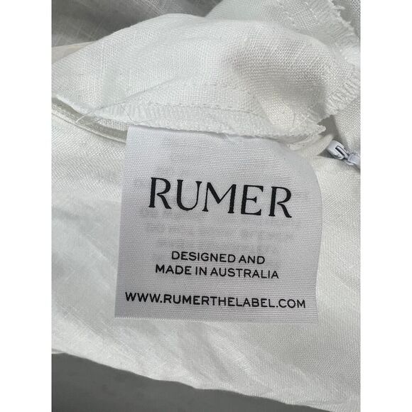 Rumer The Label Estelle Jumpsuit Size X-Large 100% Linen White - Picture 13 of 14